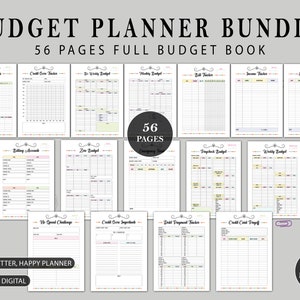 Printable Budget Planner Bundle | Budget Planner Kit | Weekly Budget Template | Financial Budget | Finance Tracker | Monthly Budget Diary