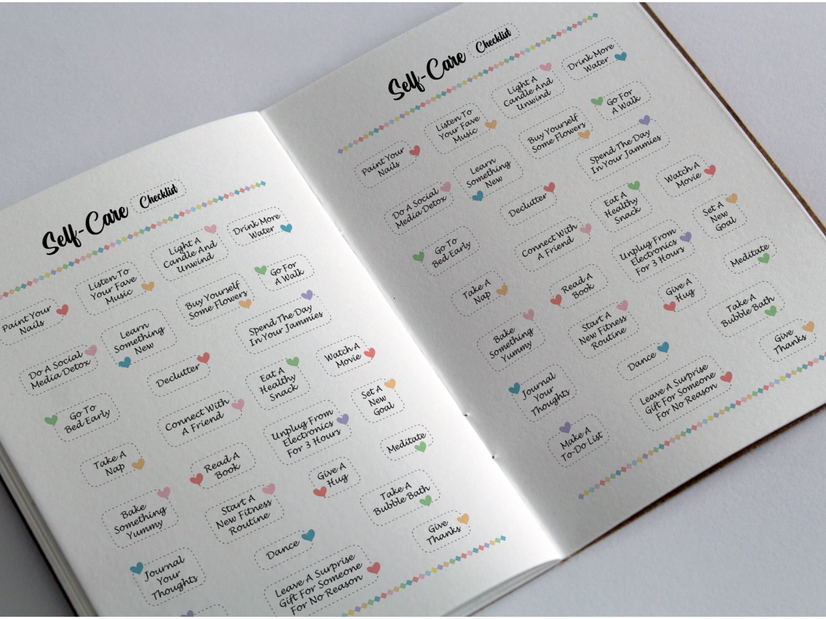 Self Care Checklist Planner, Happy Planner Insert (digital Download) - Etsy