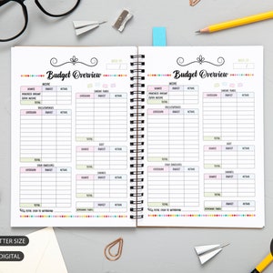 Budget Overview Cash Envelope Planner Printable, Budget, INSTANT DOWNLOAD, Classic Happy Planner, A3, A4, A5, Letter Size