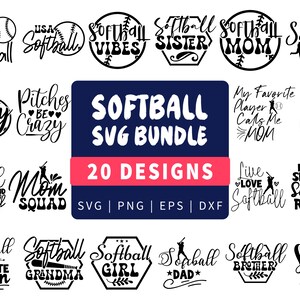 Softball SVG Bundle | Softball SVG | Softball Mom SVG | Softball Clipart | Softball Cut Files | Softball Quote | svg files for Cricut