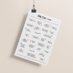 Self Care Checklist Planner, Happy Planner Insert (digital Download) - Etsy