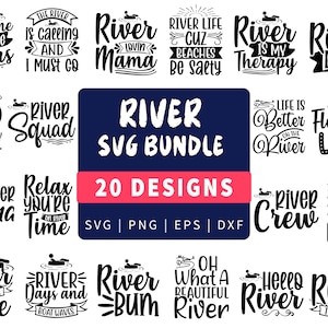 River Svg Bundle | Summer Svg Designs | River Svg | River Svg Designs | Floatin&#39; Life Svg | River Life svg | River Lover svg | River Junkie.