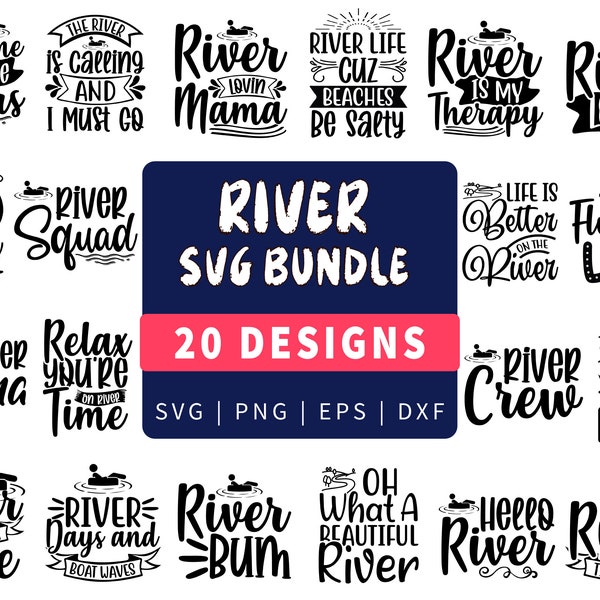 River Svg Bundle | Summer Svg Designs | River Svg | River Svg Designs | Floatin' Life Svg | River Life svg | River Lover svg | River Junkie.