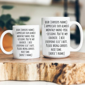 PERSONALIZED Farrier gift - Farrier coffee mug - Gift for farrier - Horse mug - Barn life mug