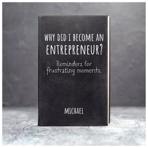 New business gift idea, Supportive gift for entrepreneur, Business journal, Personalized diary notebook, Startup gifts
