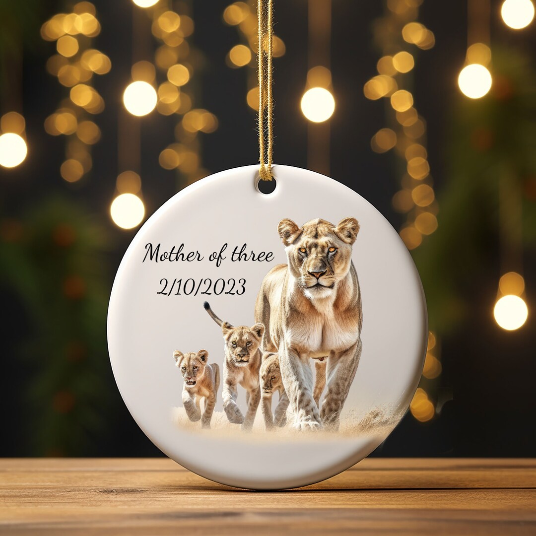 Three Mama Unity Mama Lion Mother of Triplets Personalized Gift Idea, Mother of Three ...