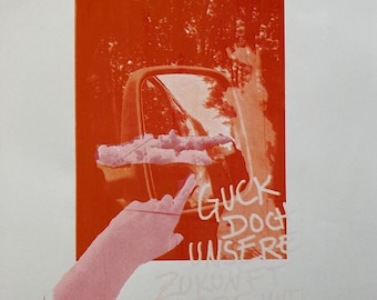 Screen-printed poster “Look!”