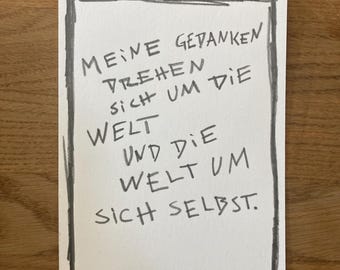 Drawing postcard