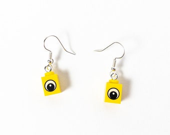 Eyeball Earrings - Made with Genuine LEGO® - LEGO Eyeball Brick Earrings - Fun Earrings - Gift For Her - Nerdy Earrings - Birthday Gift