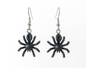 Halloween Spooky Spider Earrings - Made with Authentic LEGO® - Stainless Steel Earrings - Nerdy Earrings - Halloween Earrings - Fun - Geeky