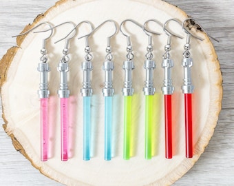 Star Wars Lightsaber Earrings | Dangle Earrings | Drop Earrings