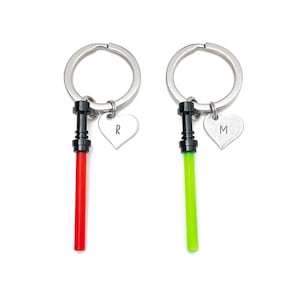 Star Wars Lightsaber Keychain Set | Made With Genuine LEGO®, Anniversary Gifts For Him, Gift For Her, Gift For Him, Birthday, May The 4th