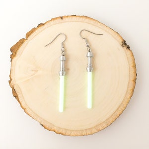 Glow In The Dark Earrings Star Wars Lightsaber Earrings Made with Genuine LEGO® Disney Jewelry For Her Gift Birthday Gift Jedi image 1