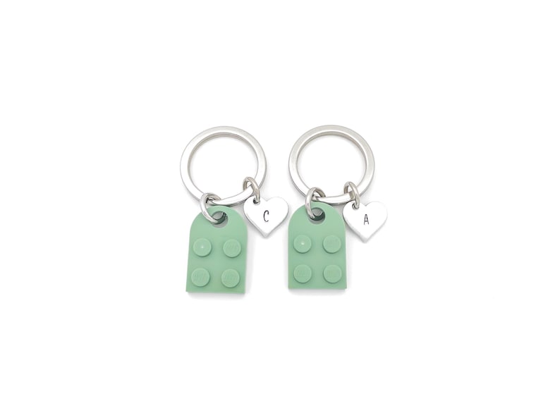 Llavero de corazón / LEGO® original / Regalos de aniversario para él, para ella, para él y de cumpleaños imagen 3