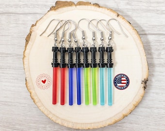 Lightsaber Earrings | Multiple Color Choices