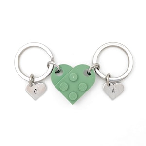 Heart Keychain Set | Genuine LEGO® | Anniversary Gifts For Him, Gift For Her, Birthday Gift For Her, Gift For Him, Best Friend Gift