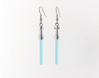 Blue Lightsaber Earrings | Star Wars Dangle Earrings