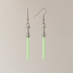 Glow In The Dark Earrings Star Wars Lightsaber Earrings Made with Genuine LEGO® Disney Jewelry For Her Gift Birthday Gift Jedi image 3