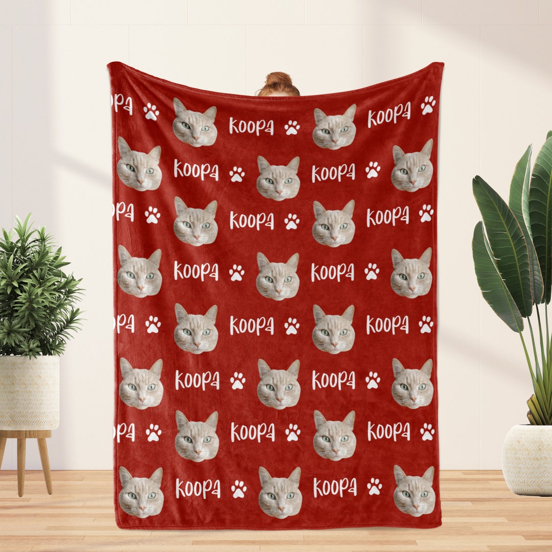 Personalized Custom Pet Blanket, Pet Photo Portrait Blanket, Soft Minky