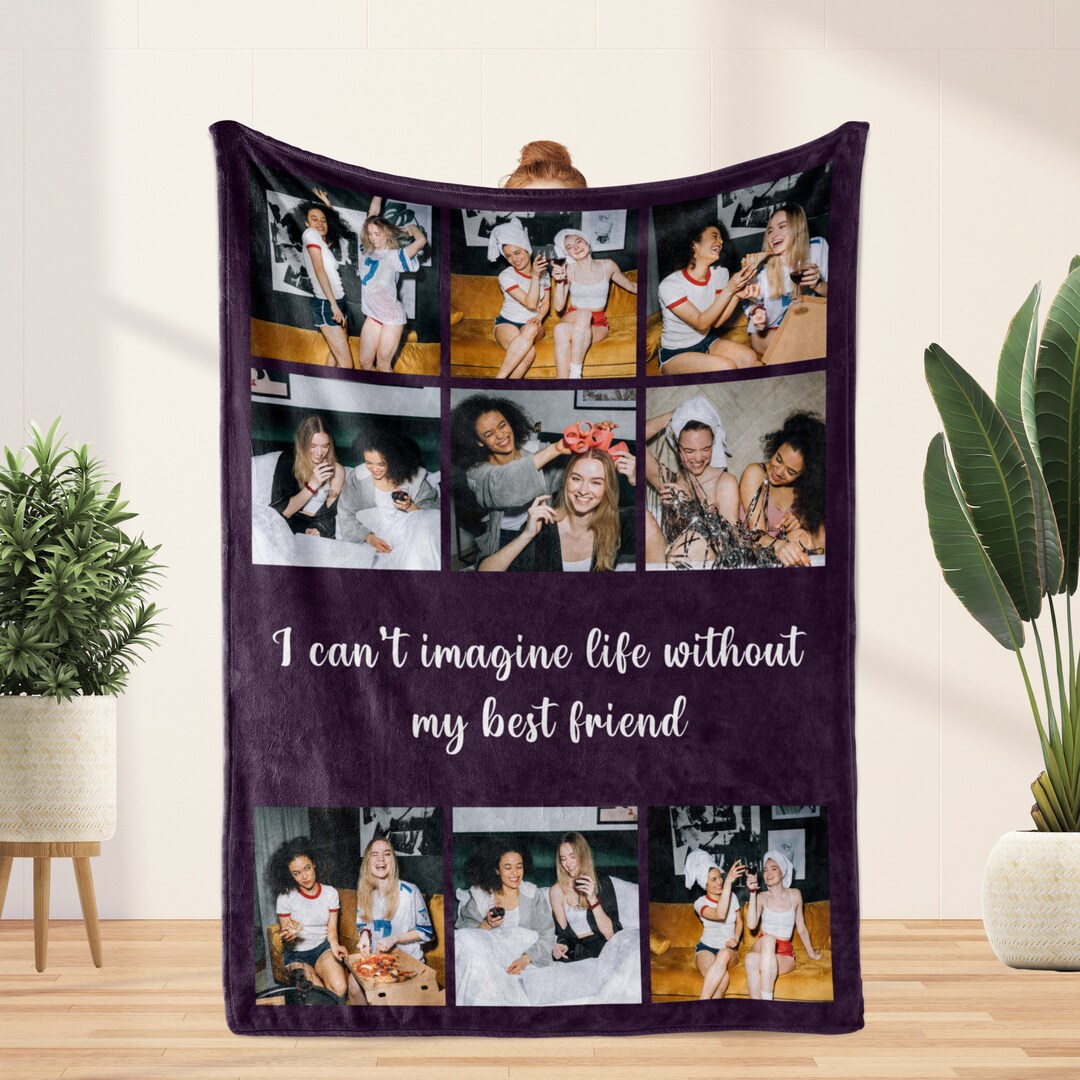Personalized Custom Photo Blanket, Photo Collage Blanket, Personalized