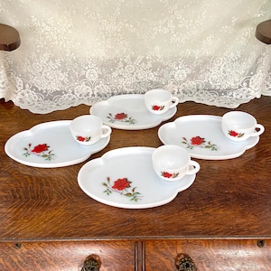 Vintage Federal Rosecrest Snack Sets