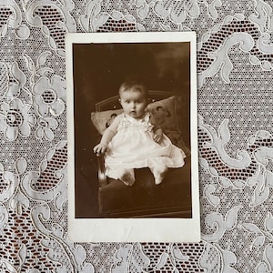 Sitting Baby Antique Photo RPPC