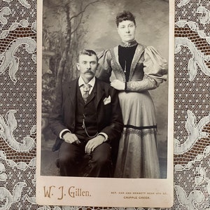 Antique Cabinet Card of Victorian Couple
