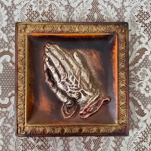 Vintage Praying Hands Chalk Ware