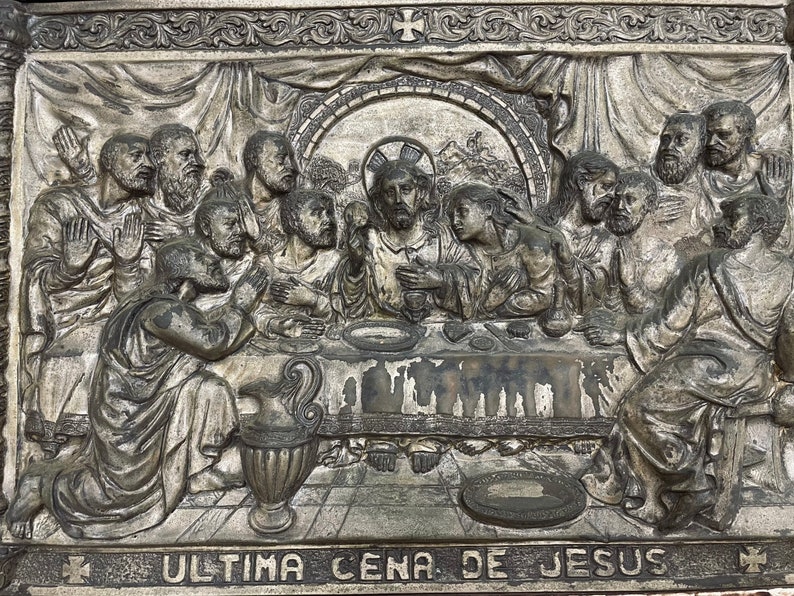Last Supper Metal Relief Etsy