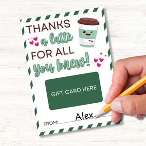 Teacher Appreciation Gift Card Holder, Coffee Gift Card Holder, Digital Printable Staff Appreciation Gift, Coworker Thank You Gift, 5x7 Card