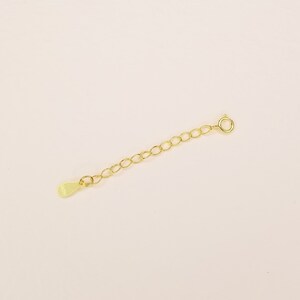 Detachable 2 Chain Extender, Gold Chain Extender, Silver Chain Extender, Sterling Silver image 1