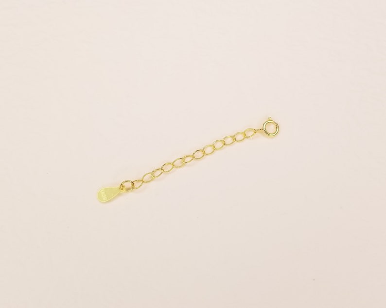 Detachable 2 Chain Extender, Gold Chain Extender, Silver Chain Extender, Sterling Silver image 1