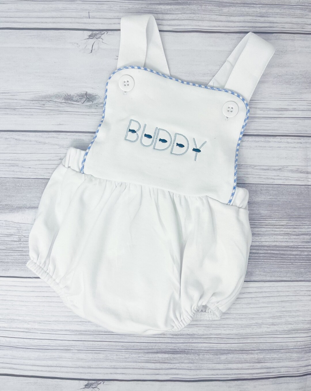 Boys Monogram Bubble Romper, Blue Marlin Summer Bubble Romper ...