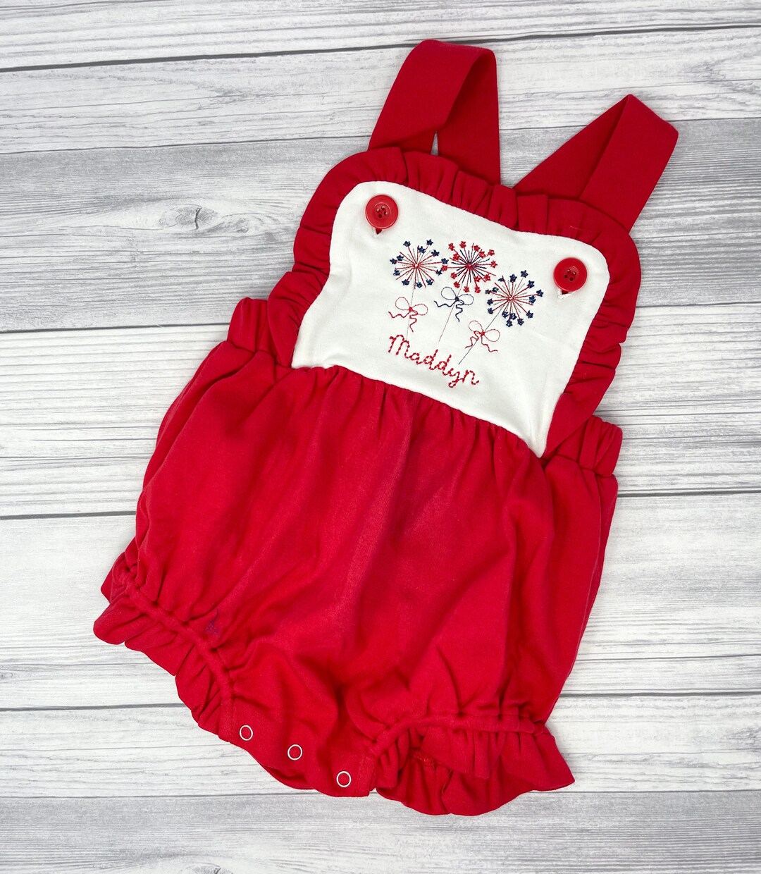 Girls 4th of July Bubble, Girls Fourth of July Bubble, Girls Summer