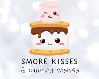 Cute S'mores Camping Graphic - High-Quality PNG for Summer Apparel - Sublimation & DTF Printing