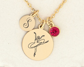 Dancer Necklace, Dance Recital Gift, Personalized Dance Team Gift, Gift for Dancer, Ballet Necklace, Dance Teacher Gift