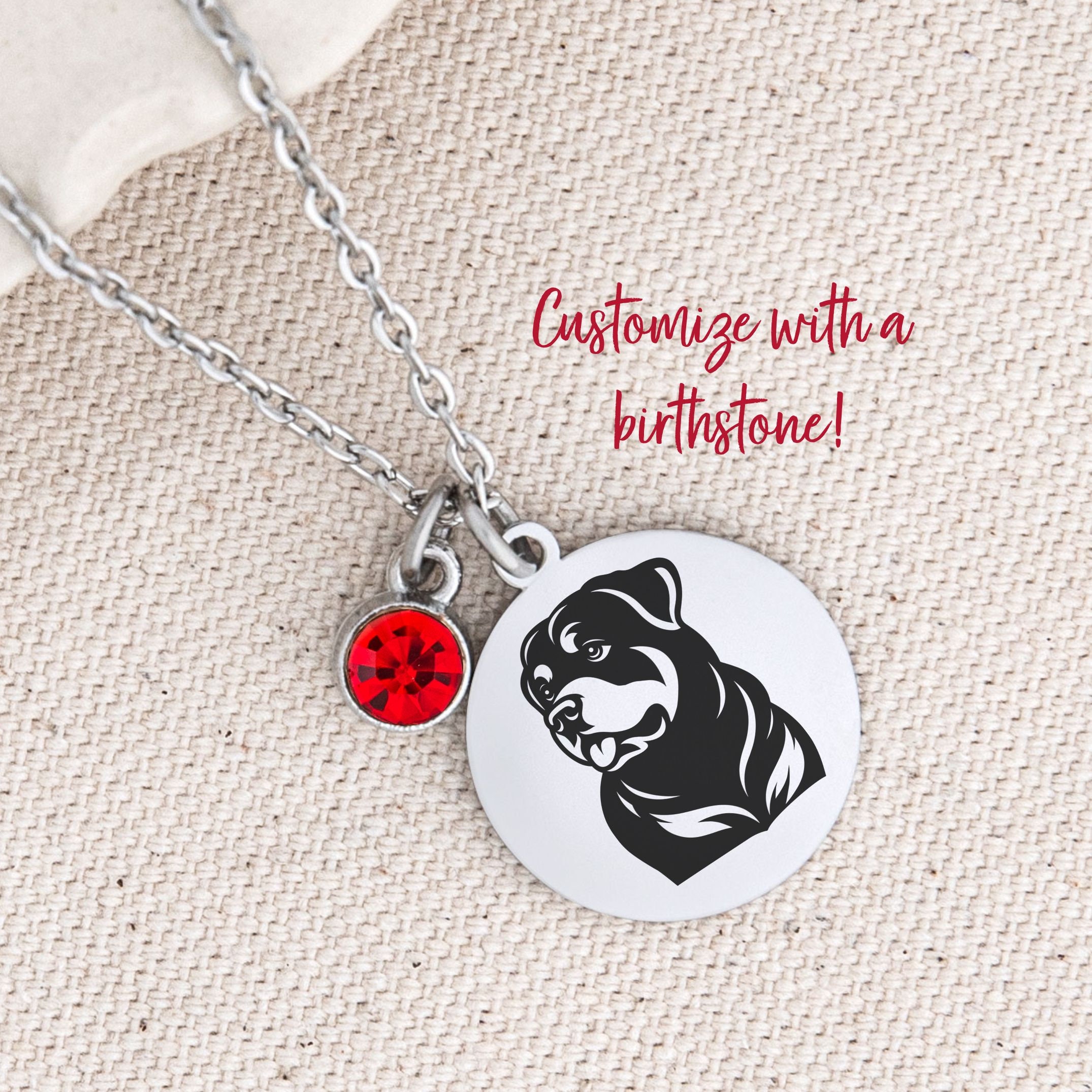 Rottweiler Necklace Dog Pendant, Gift for Pet Mom, Personalized ...