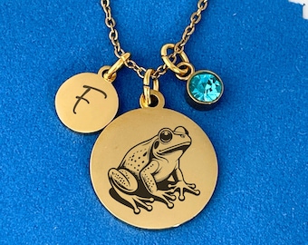 Frog Necklace Nature Jewelry Gift for Women, Frog Pendant, Whimsicore Gift for Frog Lover Valentine Gift, Gold Animal Necklace