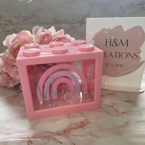 Personalised Money Box Custom White Box Frame Saving Fund Etsy