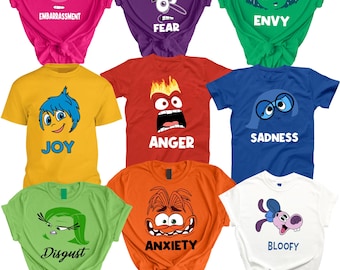 Inside Out Feeling Halloween Character Group: Family Friends Matching Halloween Tee