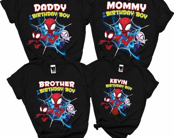 Spidey Birthday Boy Shirt: Family Matching Spider Birthday Tee