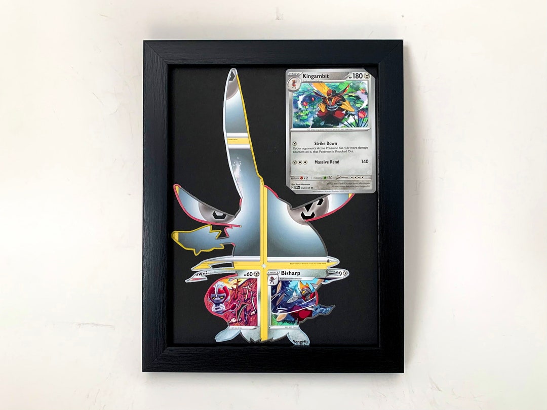 Kingambit Pokémon Card Frame Kingambit Silhouette Etsy