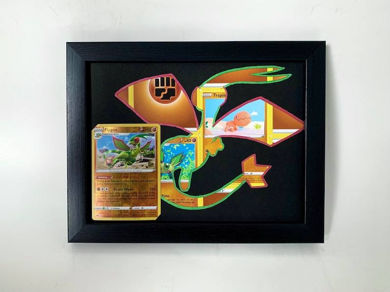 Flygon Silhouette Pokémon Frame Art Pokémon Card Frame Etsy UK