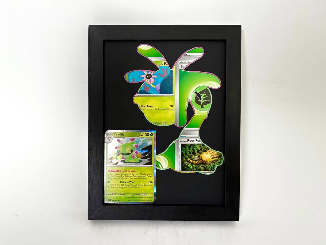 Cradily Pokemon Card Frame – Pokemon Art - Framed for Table Top or Wall ...