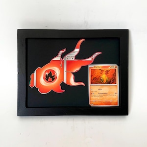 Chi-Yu Pokemon Kartenrahmen - Chi-Yu Silhouette - Chi-Yu Kunst - Chi-Yu Rahmen - Chi-Yu Geschenk - Pokemon Geschenk - Pokemon gerahmte Kunst - Beasts of Ruin