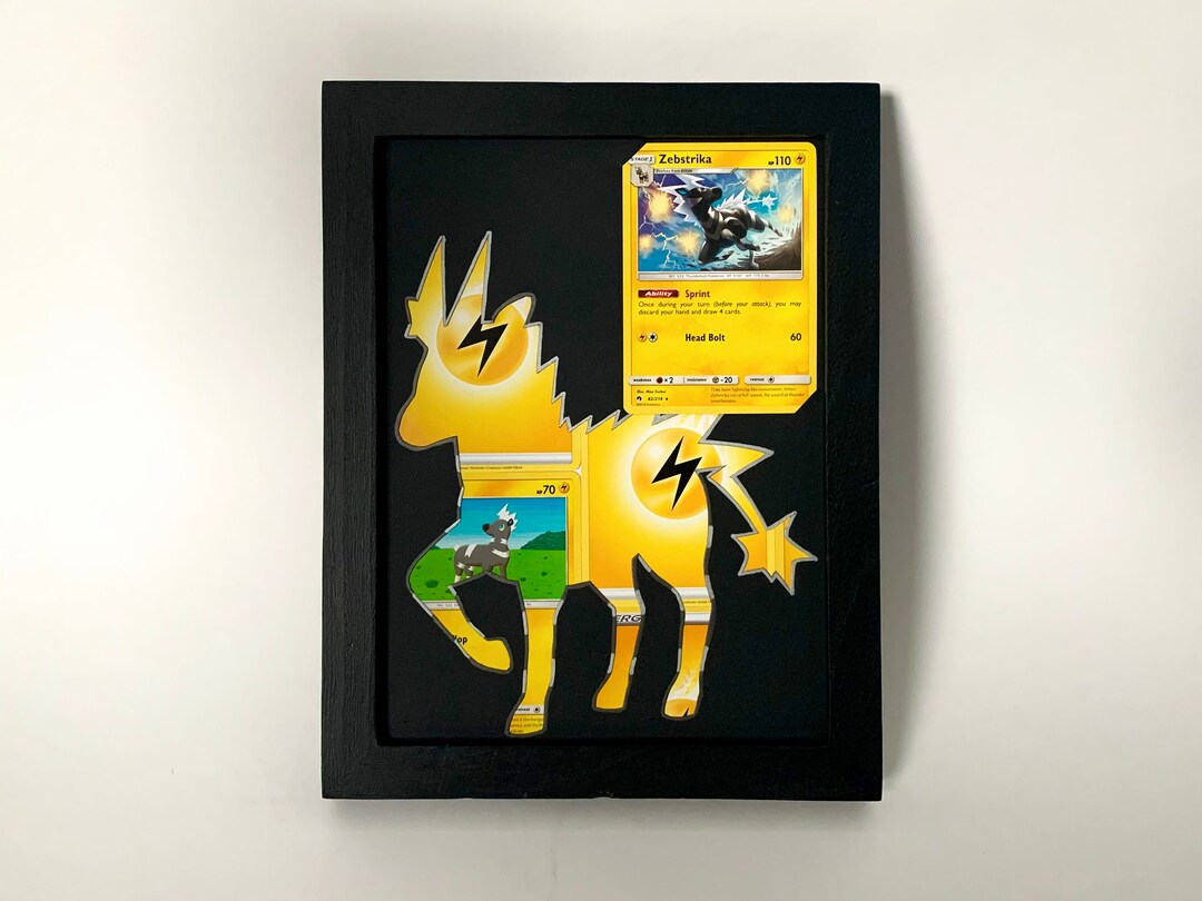 Zebstrika Pokemon Card Frame – Pokemon Art - Framed for Table Top or ...