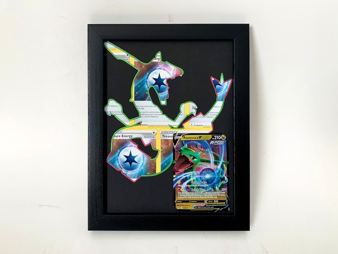 Rayquaza Picture Frame Pokémon Card Frame Pokémon Art Etsy
