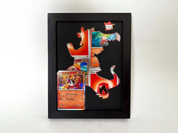 skeledirge pokemon card Skeledirge Pokemon Card Display Frame - 6x 8 Art Piece - Game Room Decor - Collector Gift
