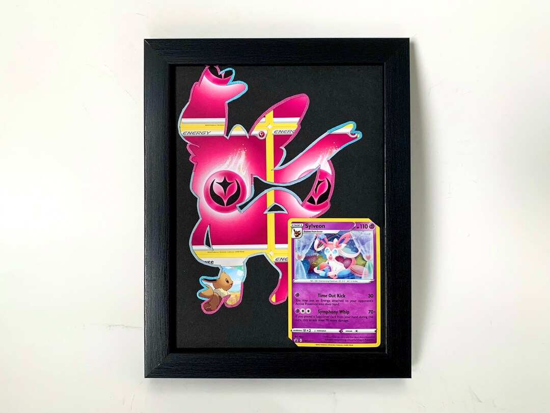 Sylveon Pokémon Card Frame Pokémon Art Pokémon Gift Etsy