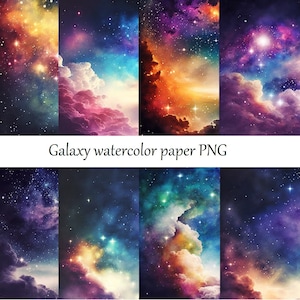 Night sky starry watercolor digital paper, cosmic pattern, universe background, stardust texture stars backdrop, night sky stars starry, png